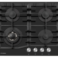 Εστίες αερίου Hyundai HBIG24V-61GL με αντάπτορα για wok και ελληνικο καφε, πλάτος 60cm και 4 ζώνες μαγειρέματος