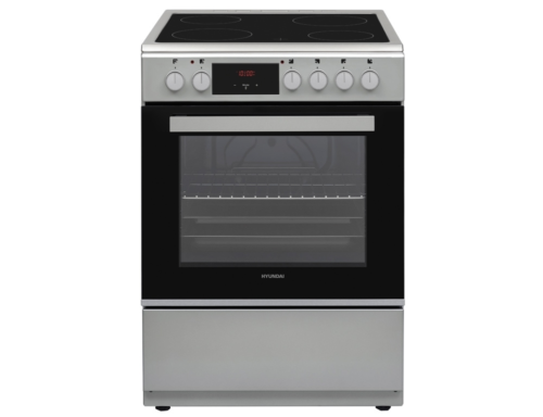 Κουζίνα Hyundai HCVC25V-7261V/S με κεραμικές εστίες, χωρητικότητα φούρνου 69L, 5 λειτουργίες ψησίματος και ενεργειακή κλάση Α