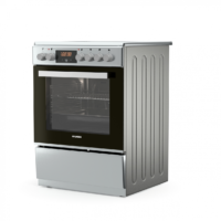 Κουζίνα Hyundai HCVC25V-7261V/S με κεραμικές εστίες, χωρητικότητα φούρνου 69L, 5 λειτουργίες ψησίματος και ενεργειακή κλάση Α