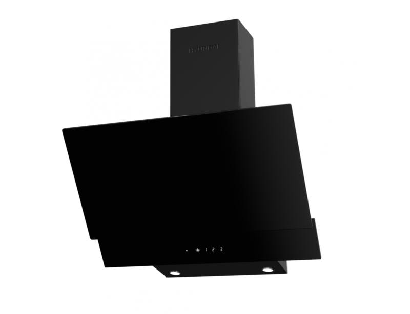 Απορροφητήρας Hyundai HHD24-GL4661B με πλάτος 60cm και απορροφητική ισχύ 650 m³/h - Black