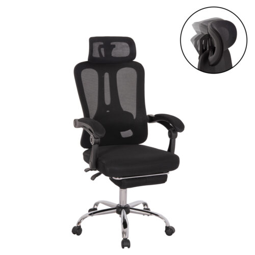 ΚΑΡΕΚΛΑ ΓΡΑΦΕΙΟΥ BARNET HM18258.01 ΜΑΥΡΟ MESH-ΜΑΥΡΟΣ ΣΚΕΛΕΤΟΣ NYLON 61x62x123Υ