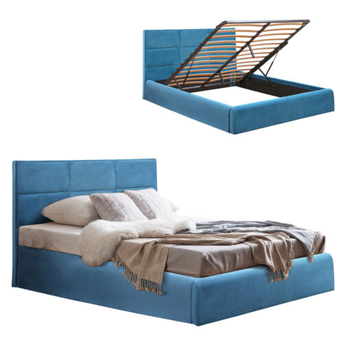 krebati-beloydo-petrol-me-apothikeytiko- ΚΡΕΒΑΤΙ BRILEY ΒΕΛΟΥΔΟ ΠΕΤΡΟΛ ΜΕ ΑΠΟΘΗΚΕΥΤΙΚΟ ΧΩΡΟ 160x200 εκ. HM583.18