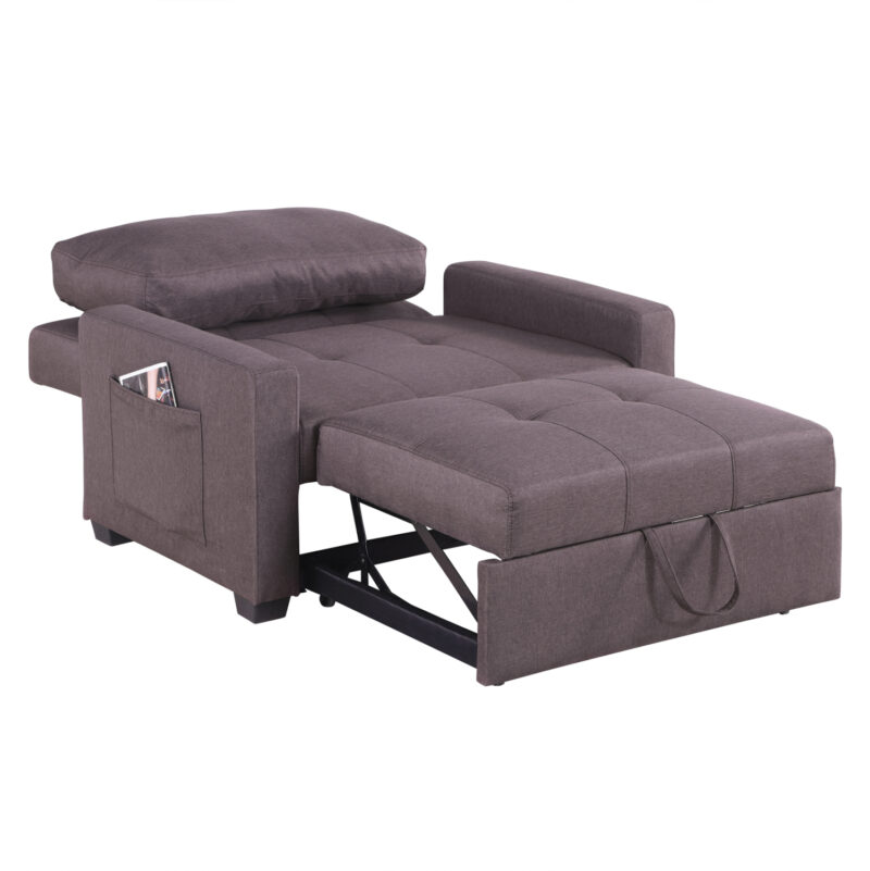 ΠΟΛΥΘΡΟΝΑ-ΚΡΕΒΑΤΙ KANNA HM3083.01 ΚΑΦΕ ΥΦΑΣΜΑ 112x96x85Υεκ.