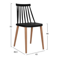 set-5tmch-trapezi-sonama-karekles-vaness-2 ΣΕΤ 5ΤΜΧ ΤΡΑΠΕΖΙ 140x80x76 cm SONAMA & ΚΑΡΕΚΛΕΣ VANESSA ΜΑΥΡΕΣ ΜΕΤΑΛΛΙΚΑ ΠΟΔΙΑ HM11037