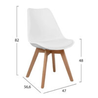 ΣΕΤ ΤΡΑΠΕΖΑΡΙΑΣ 5ΤΜΧ HM10193.01 ΜΕ ΤΡΑΠΕΖΙ MINIMAL ΚΑΙ VEGAS ΛΕΥΚΕΣ 120x80x73 cm