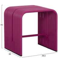 ΣΚΑΜΠΟ ΣΕΙΡΑ INTREPID HM6325.05 ΑΛΟΥΜΙΝΙΟ ΣΕ ΜΩΒ ΧΡΩΜΑ 40x38x42,5Yεκ.