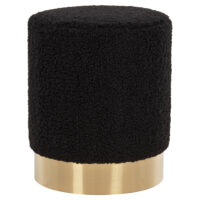 ΣΚΑΜΠΟ LEVY HM8408.24 ΜΠΟΥΚΛΕ ΥΦΑΣΜΑ ΜΑΥΡΟ ΜΕ ΧΡΥΣΗ ΒΑΣΗ Φ35x42Υ εκ.