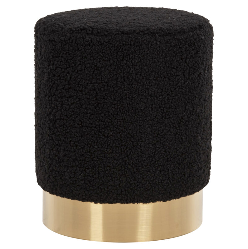 ΣΚΑΜΠΟ LEVY HM8408.24 ΜΠΟΥΚΛΕ ΥΦΑΣΜΑ ΜΑΥΡΟ ΜΕ ΧΡΥΣΗ ΒΑΣΗ Φ35x42Υ εκ.