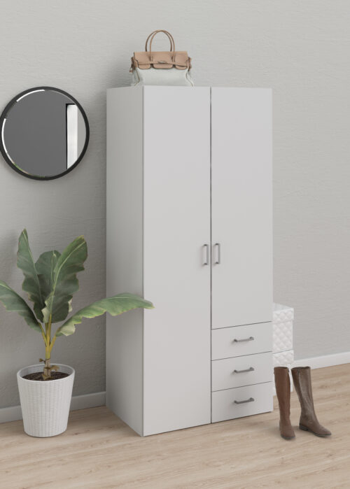 Space ντουλάπα με 2 πόρτες και 3 συρτάρια 77