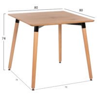 ΤΡΑΠΕΖΙ MINIMAL HM0057.04 ΣΕ ΦΥΣΙΚΟ ΧΡΩΜΑ MDF-ΠΟΔΙΑ ΟΞΙΑ ΦΥΣΙΚΟ ΧΡΩΜΑ 80Χ80Χ74Υεκ