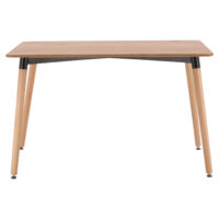 ΤΡΑΠΕΖΙ MINIMAL HM008.04 ΦΥΣΙΚΟ ΞΥΛΙΝΑ ΠΟΔΙΑ ΟΞΙΑ 120Χ80X73Υ εκ.