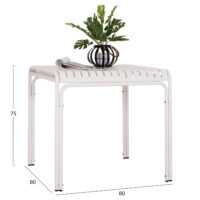 ΤΡΑΠΕΖΙ ΤΕΤΡΑΓΩΝΟ ΑΛΟΥΜΙΝΙΟΥ RACHEL HM6338.02 ΛΕΥΚΟ 80x80x75Υεκ.