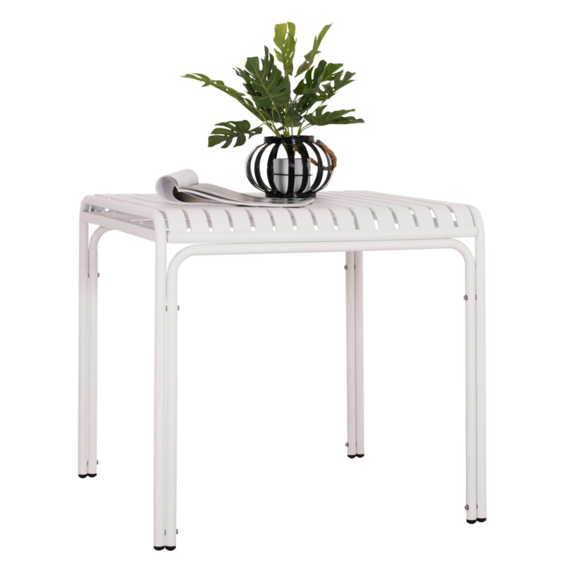 ΤΡΑΠΕΖΙ ΤΕΤΡΑΓΩΝΟ ΑΛΟΥΜΙΝΙΟΥ RACHEL HM6338.02 ΛΕΥΚΟ 80x80x75Υεκ.