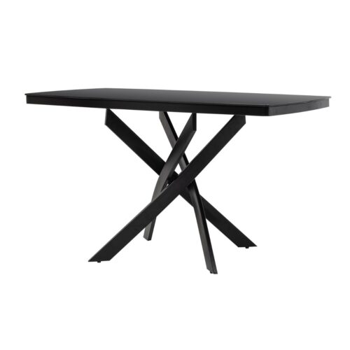 Τραπέζι Orion Μαύρο 135 x 80 x 75 Μέταλλο, Γυαλί 100-076