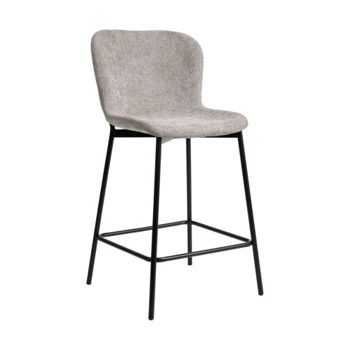 200-124_1 Σκαμπό Melina-Bar γκρεζ 55 x 48 x 95 Μέταλλο, Ύφασμα 200-124