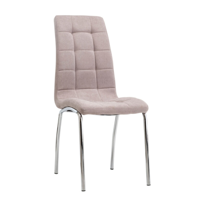 Καρέκλα Amelia Fabric Μπεζ 42 x 43 x 95 Ύφασμα, Χρώμιο 300-087