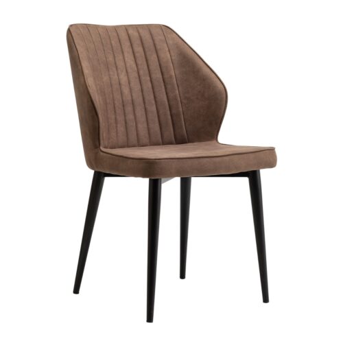 Καρέκλα Rihanna Special Μόκα 49 x 61 x 84 Μέταλλο, Ύφασμα 300-198