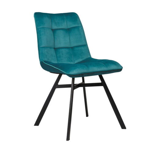 300-238 Καρέκλα Simona Πετρόλ 46 x 61 x 88 Βελούδο, Μέταλλο 300-238