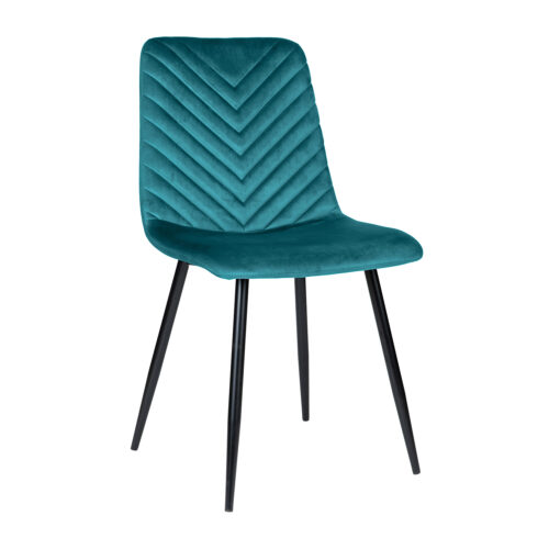 300-294 Καρέκλα Artemis Πετρόλ 44 x 55 x 89 Βελούδο, Μέταλλο 300-294