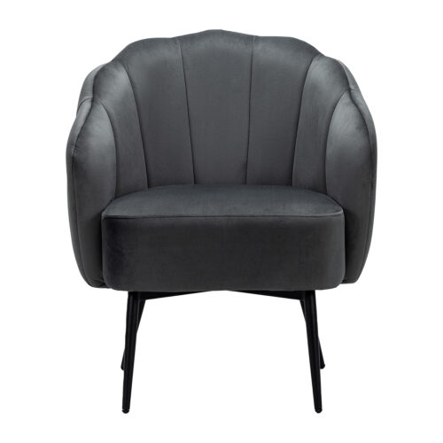 300-324 Πολυθρόνα Vela Γκρι 67 x 60 x 78 Βελούδο, Μέταλλο 300-324