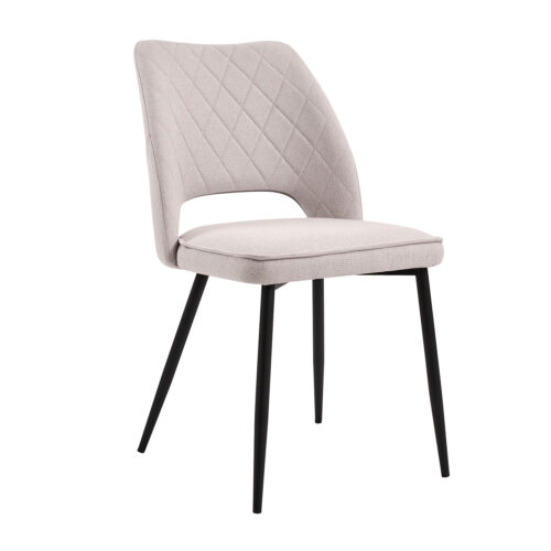 Καρέκλα Kristy ανοιχτό μπεζ 45 x 57 x 83 Μέταλλο, Ύφασμα 300-378