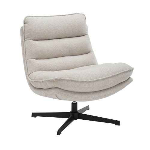 300-391 Πολυθρόνα Zen μπεζ 75 x 86 x 87 Μέταλλο, Ύφασμα 300-391