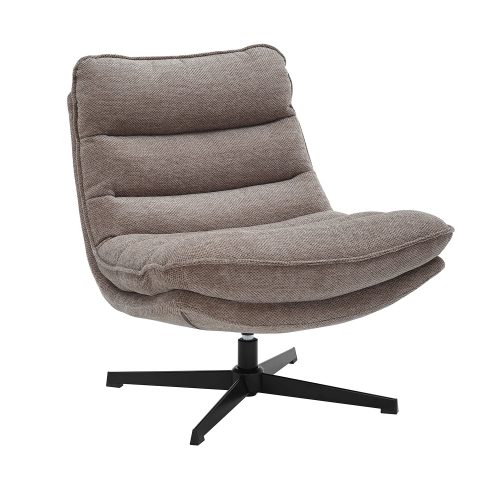 300-392 Πολυθρόνα Zen μοκα 75 x 86 x 87 Μέταλλο, Ύφασμα 300-392