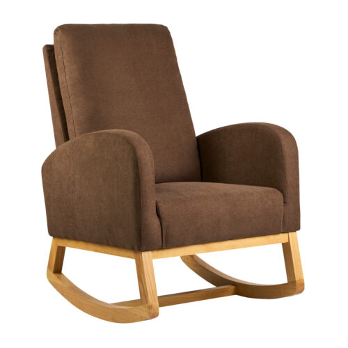 Πολυθρόνα Nicki Καφέ 70 x 98 x 92-100 Ξύλο, Ύφασμα 300-333