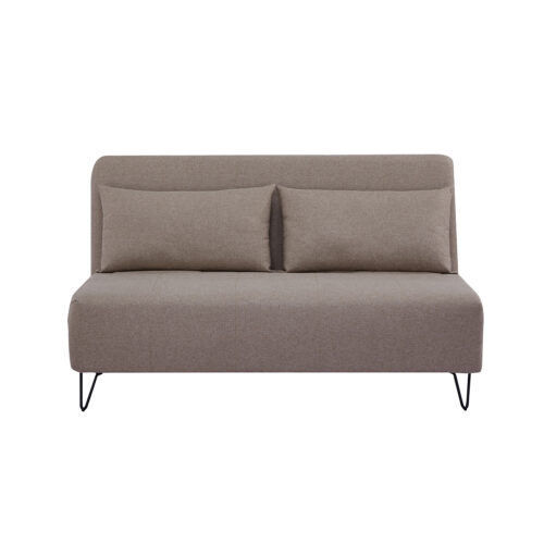 Καναπές - Κρεβάτι Duo γκρεζ 141 x 90 x 81 Ξύλο, Μέταλλο, Ύφασμα 400-012