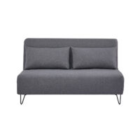 Καναπές - Κρεβάτι Duo γκρι 141 x 90 x 81 Ξύλο, Μέταλλο, Ύφασμα 400-013