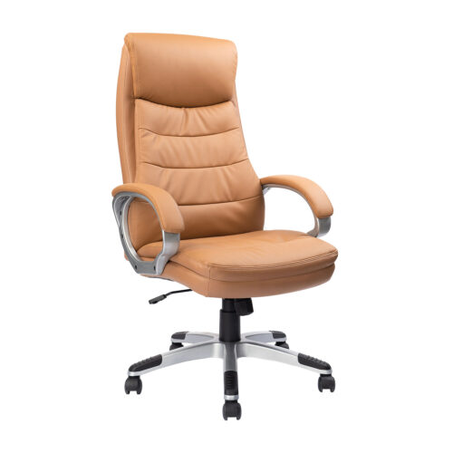 Καρέκλα Γραφείου Marietta Μόκα 67 x 68 x 117-127 Τεχνόδερμα PU, Πολυκαρβονικό 500-074