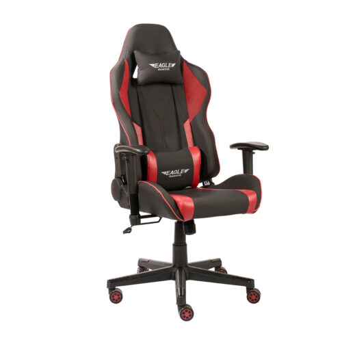 Καρέκλα Γραφείου Eagle Μαύρο - Μπορντώ 66.5 x 66 x 125-135 Τεχνόδερμα PU, Πολυκαρβονικό 500-084