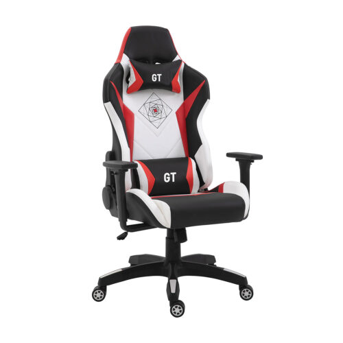 Καρέκλα γραφείου GT Μαύρο/Λευκό/Κόκκινο 66 x 69 x 124-134 Τεχνόδερμα PU, Πολυκαρβονικό 500-052