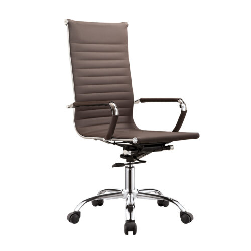 500_080 Καρέκλα Γραφείου Virginia Καφέ 55 x 63 x 111-119 Μέταλλο, Τεχνόδερμα PU 500-080