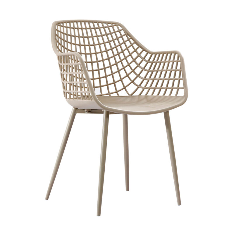 900-009 Πολυθρόνα Susan Μόκα 56 x 57 x 84 Μέταλλο, Πολυπροπυλένιο (PP) 900-009