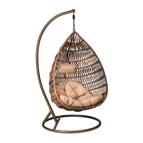 Κούνια-Φωλιά Naira Dark Brown Φ105 x  x 200 Wicker, Μέταλλο 900-025