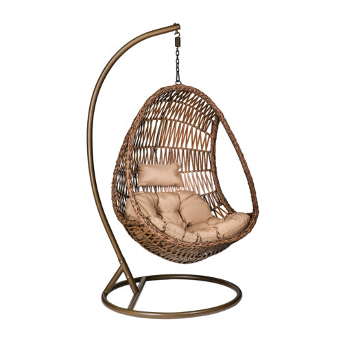 Κούνια-Φωλιά Aurora Dark Brown Φ105 x  x 200 Wicker, Μέταλλο 900-029