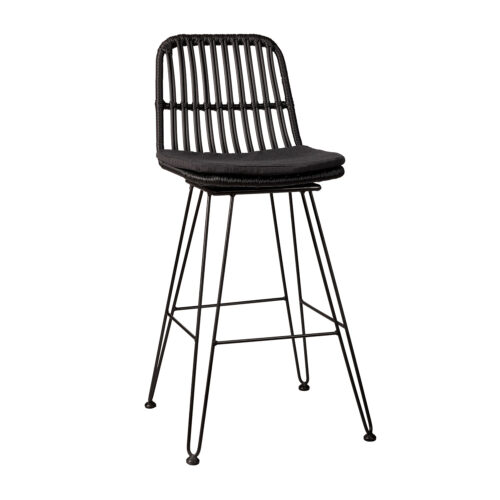 Σκαμπό Cocoon Μαύρο 46 x 54 x 107 Wicker 900-241