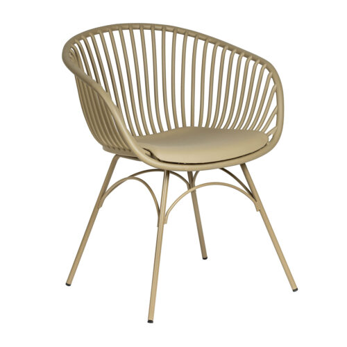 900-244 Πολυθρόνα Quasar Μόκα 59.50 x 55 x 78 Μέταλλο, Πολυπροπυλένιο (PP) 900-244