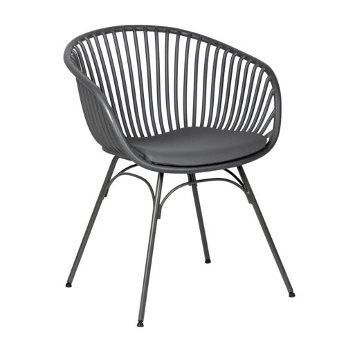 Πολυθρόνα Quasar  Γκρι 59.50 x 55 x 78 Μέταλλο, Πολυπροπυλένιο (PP) 900-245