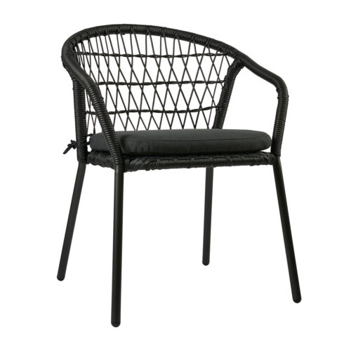 Πολυθρόνα Nuera Μαύρο 61.5 x 61 x 80 Wicker 900-254