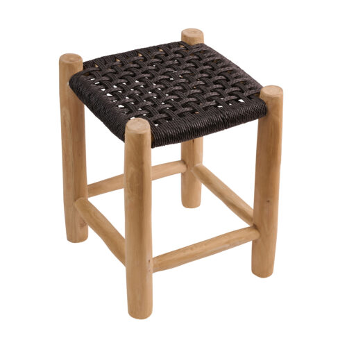 Σκαμπό Noor μαύρο 35 x 35 x 47 TEAK 901-024