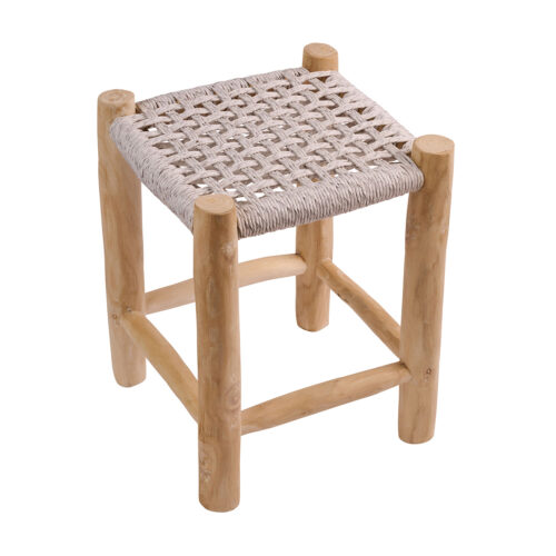 Σκαμπό Noor γκρι 35 x 35 x 47 TEAK 901-027