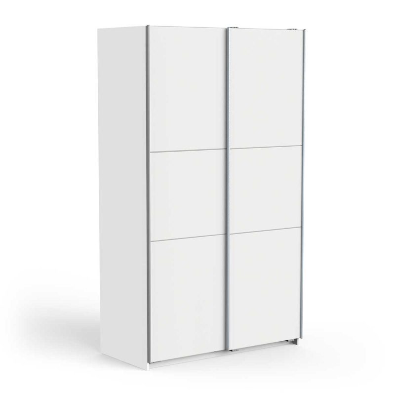 Ghost ντουλάπα με 2 συρόμενες πόρτες 117x60x203εκ. Λευκό