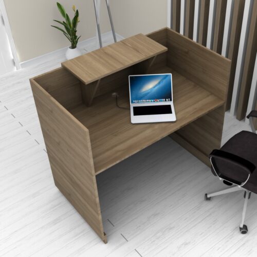 GP028-01145-1 Γραφείο υποδοχής - reception Lemmon Megapap χρώμα καρυδί 120x70x110εκ.