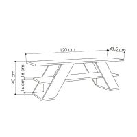 Έπιπλο τηλεόρασης Farfalla Megapap χρώμα sandstone 120x33,5x40εκ.