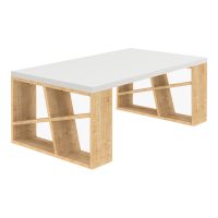 Τραπεζάκι σαλονιού Honey Megapap χρώμα sapphire oak - λευκό 105x60x40εκ.