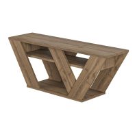 Έπιπλο τηλεόρασης Pipralla Megapap χρώμα ανοιχτό καρυδί 110x30x40εκ.