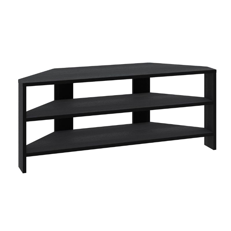 Έπιπλο τηλεόρασης γωνιακό Thales Megapap χρώμα black wood 110x36x45εκ.