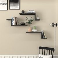 Ραφιέρα τοίχου Lowa Megapap 3 τεμαχίων χρώμα ανθρακί 57,7x14,5x18εκ.